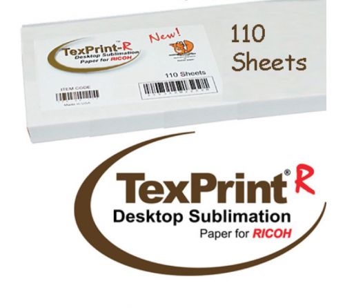 Texprint-r 8.5&#034; X 11&#034; Sublimation Paper for Ricoh Printers pack 110 Sheets NEW