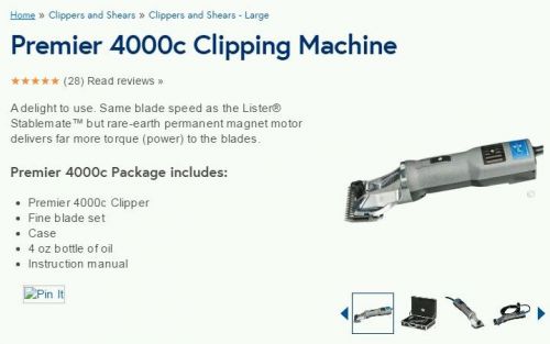 Premier 4000c large animal clippers