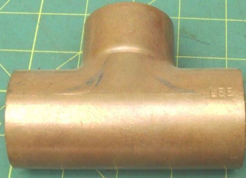 1-1/2&#034; SOLDER CONNECTION COPPER TEE FITTING FEMALE SOCKET ENDS (1) #56679