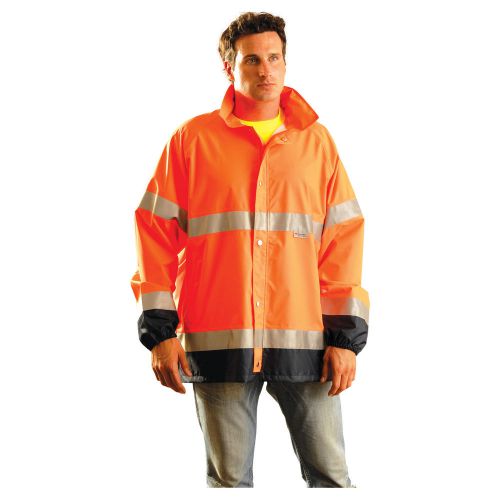 ANSI Class 3 Reflective Raincoat by Occunomix - 2X - ORANGE