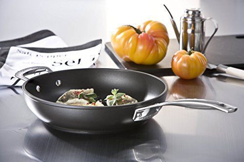 Le creuset nonstick stir fry pan 11 3/4 inch wok stainless cookware for sale