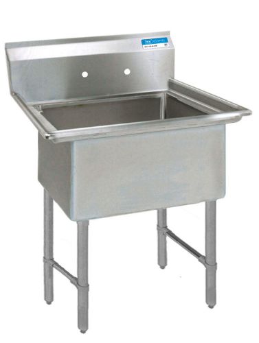 BK RESOURCES ONE 18&#034;X24&#034;X14&#034; COMPARTMENT SINK W/ S/S LEGS - BKS-1-1824-14S