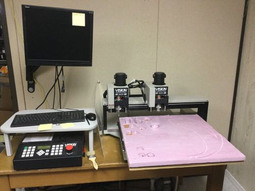 Vision 1624 dual head engraver, complete with controller, pc, vacuum, $20k new for sale