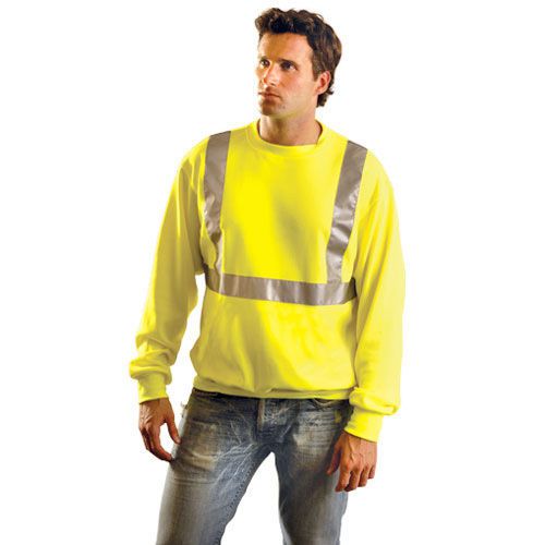 ANSI Class 2 Reflective Yellow Sweatshirt by Occunomix - L