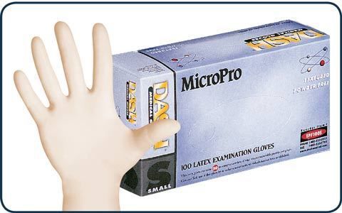 MICROPRO LATEX POWDER FREE 100 GLOVES, 10 BOXES PER CASE