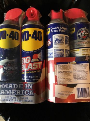 WD-40 Lot (2) 12OZ Cans With Nozzle And (2) 18OZ Big Blast Cans Free Ship