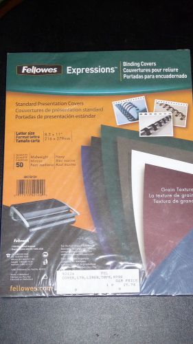 NIP Fellowes Expressions Binding Covers Navy Quantity 50