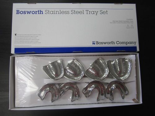 Bosworth Edentulous S.S Tray Set Impression Tray (4 Upper &amp; 4 Lower) #103