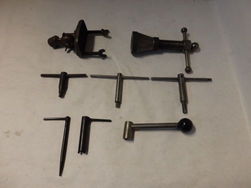 Assorted Lot of 8: Lathe Mill Drill Chuck T-Handle 1/2&#034; Key Wrench Crank Tool A6