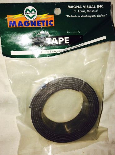 One (1) roll magna visual p2404 p-240-4 magnetic / adhesive tape, 1&#034; x 4 ft roll for sale