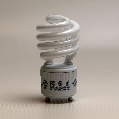 13W GU24 Base CFL 2700K =60W Warm White Fluorescent Light Bulb High Lumen Output
