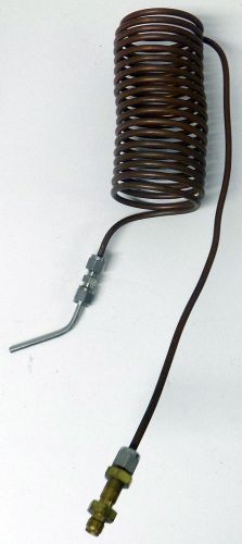 COPPER TUBE INDUCTION COIL W/ SWAGELOK 1/4&#034; COMPRESSION FEMALE FITTINGS