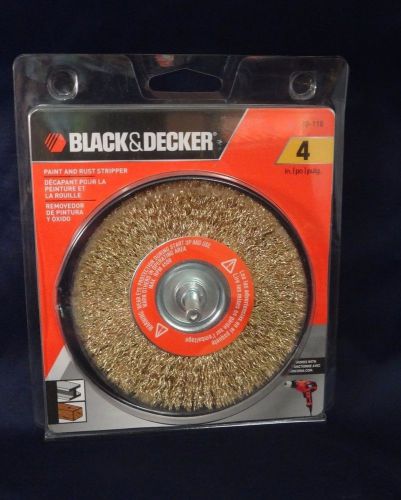 Black &amp; Decker 4&#034; Paint &amp; Rust Stripper Wheel Brush Model 70-116 NEW