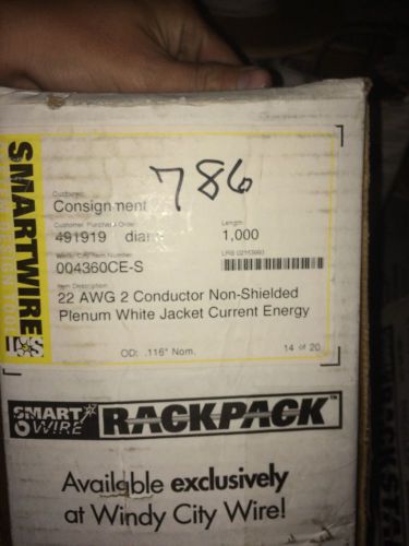 Smart Wire 22 AWG 2 Conductor Non-sheilded Plenum White Jacket