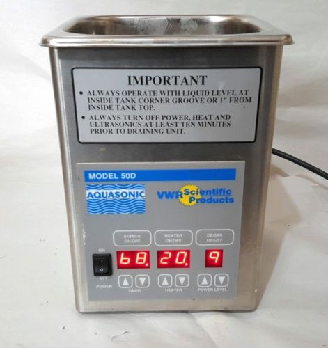 Vwr scientific 50d aquasonic ultrasonic cleaner digital display heater degas for sale