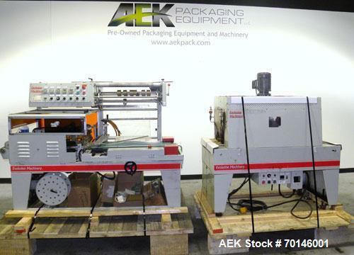 Used- evolution machinery automatic l-bar sealer and shrink tunnel. capable of s for sale