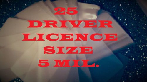 25 Card Size Laminating Laminator Pouches/Sheets   2-3/8 x 3-5/8..   5 mil