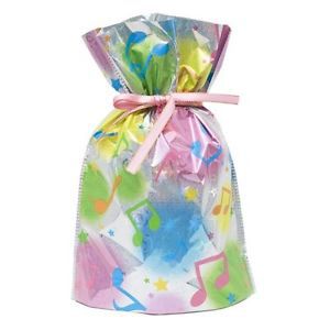 Gift Mate 21005-9 9-Piece Drawstring Gift Bags, Small, Musical Notes