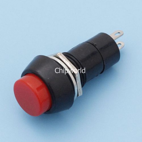 10pcs Red Self-locking Switch Steady 12mm Round Switch Control PBS-11A PBS-305A