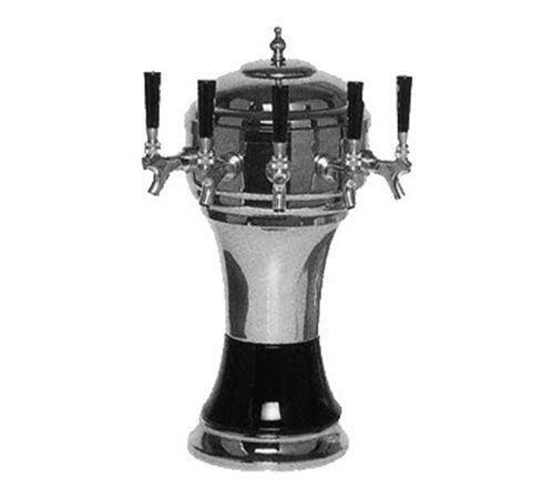 Glastender ZCT-5-PBR-B Zeus Draft Beer Tower glycol-cooled (5) faucets