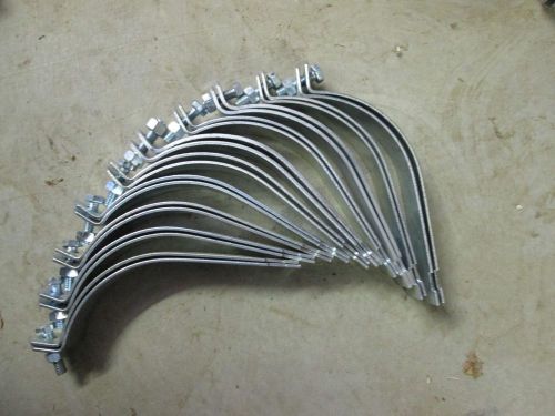 (lot of 10) 5&#034; rigid steel conduit pipe clamps for unistrut channel for sale