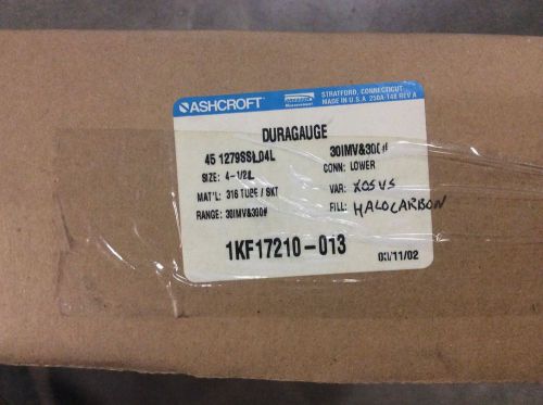 Ashcroft 45-1279ss-04l duragauge sz:4.5&#034; with diaphragm seal 451279ss04l for sale