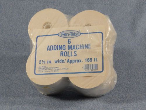 Pen-Tab ADDING MACHINE ROLLS 2 1/4 in. x APPROX 165 ft. LOT OF 4