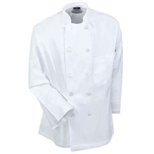 White Chef Coat Jacket 65% polyester 35% cotton Heavy Great Quality XL 3XL 5XL
