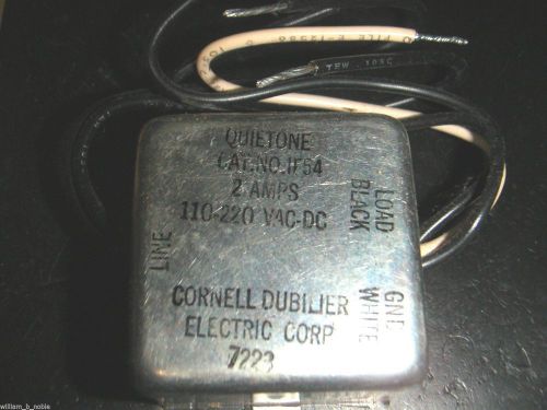 2 amp Quietone line filter Cornell Dubilier IF-54 110/220VAC-DC 2X0.25 mfd
