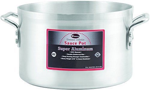 Winco USA Super Aluminum Sauce Pot, Heavy Weight, 20 Quart, Aluminum