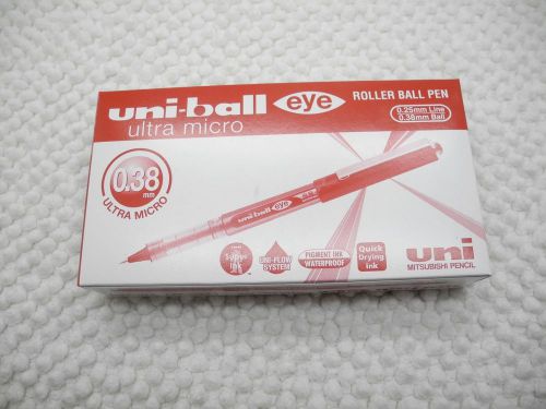 10pcs Uni-Ball eye UB-150-0.38mm Ultra Micro roller ball pen RED(Made in Japan