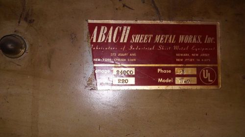 industrial oven abach model w-7