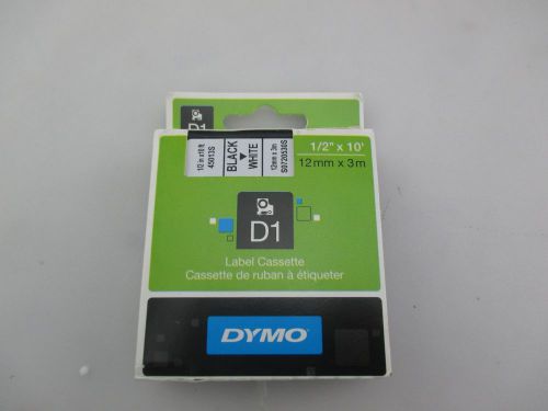 D1, 12mm x 3m,1/2&#034; x 10&#034;,Label Cassette,Dymo &amp; D1 Standard Label 1/4&#034; x 23,Dymo