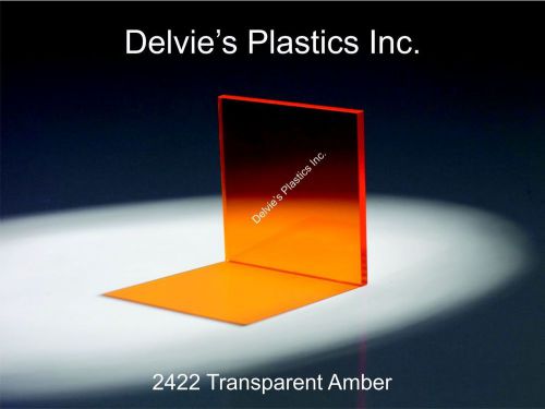 5 Sheets 1/8&#034; 2422 Transparent Amber Cell Cast Acrylic Sheet  12&#034; x 24&#034;