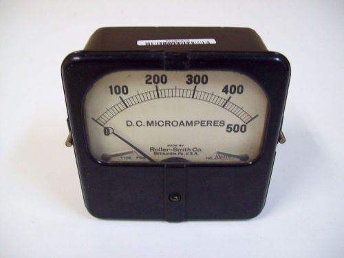 ROLLER-SMITH 202018 D.C MICROAMPERES METER TYPE FDS 0 - 500 - USED - FREE SHIP