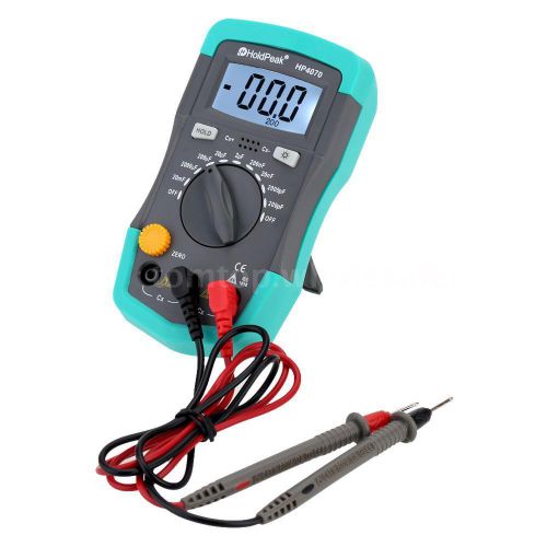 Holdpeak hp4070 digital capacitance meter tester 200pf-20mf manual range 42ve for sale