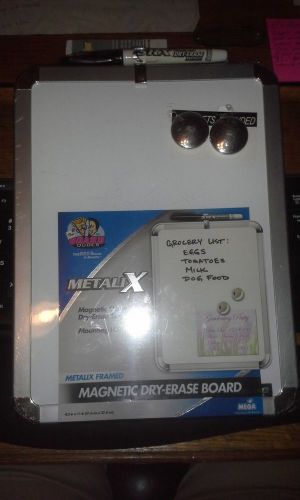 8&#034; x 11&#034; Metalix Magnetic - Dry erase board - magnetic w/ 2 magnets + Pen NEW