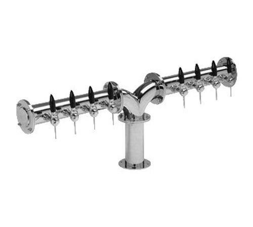 Glastender bt-8-ss bridge tee draft beer tower air-cooled (5) faucets for sale