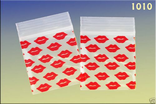 ZipLock baggies 1.0x1.0 (1000/pack) - Red Lips