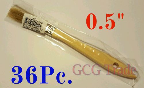 36 of 0.5 inch chip brushes brush 100% pure bristle adhesives paint touchups for sale