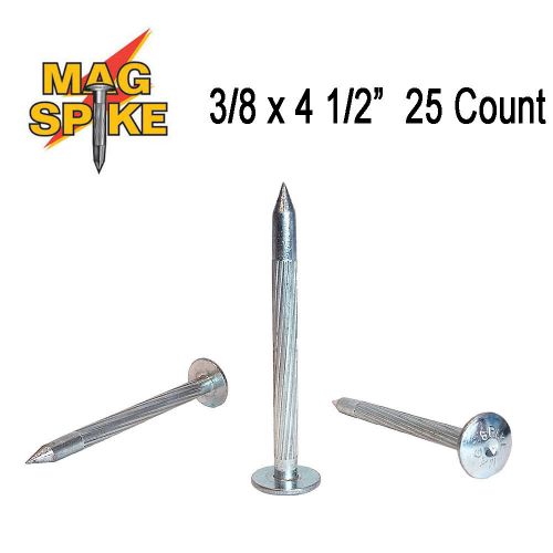 New mag spike 3/8 x 4 1/2 inch survey nail 25 count for sale