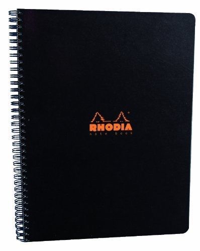 Rhodia Wirebound Notebook 9X11.75 Inches Black Grid