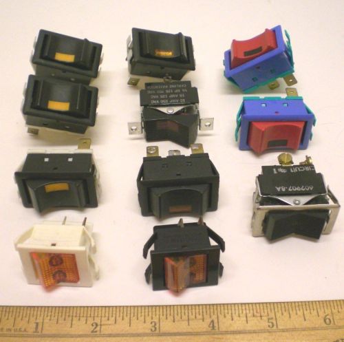 11 ROCKER SWITCH Assortment, Littel Fuse &amp; Others, Made in USA