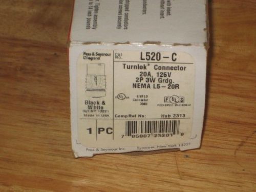 New Pass &amp; Seymour Turnlok Connector L520-C 20A  125V