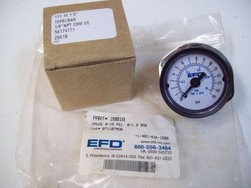 Efd 2001b gauge 0-15psi 1/8&#039;&#039;npt cbm uc - new - free shipping!!! for sale