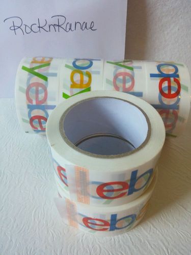 eBay LOGO BOPP Shipping Tape 6 rolls 75 yards x 2&#034; each USPS Priority Mail NEW