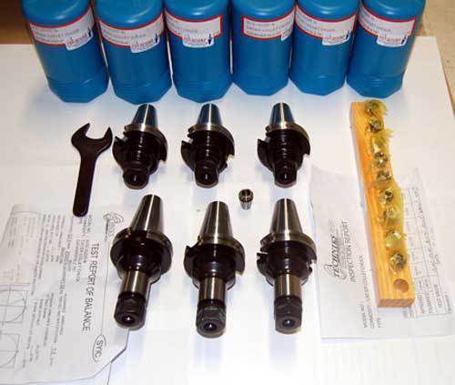 17 pc. techniks cat 40 er 16 25k cnc collet chucks kit-10 pcs.collet set,wrench for sale