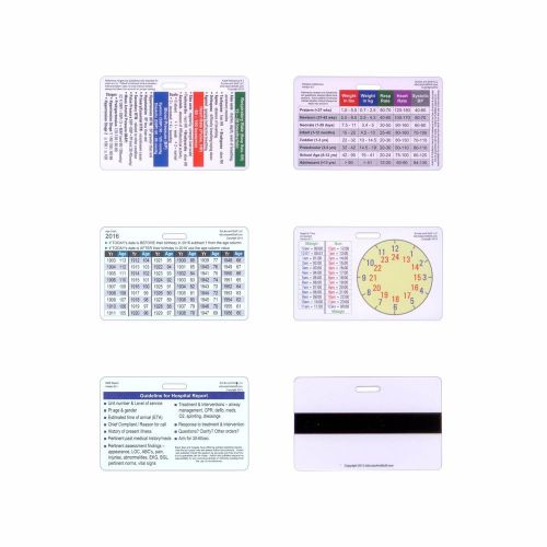 Mini EMT MRT First Responder Horizontal Badge Card Set - 6 Cards - Pocket ID