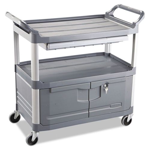 Instrument cart with doors &amp; sliding drawer - gray, storage, organizer ab877246 for sale