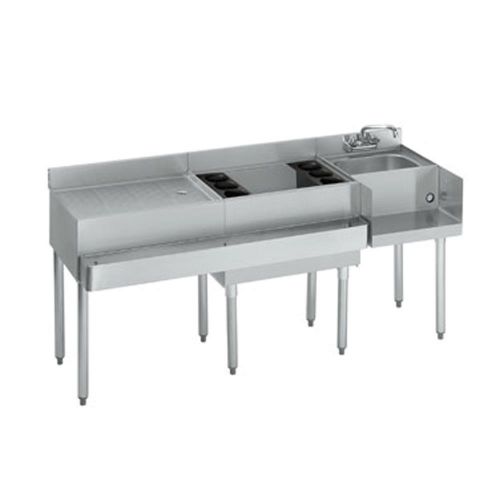 Krowne 18-w66r-7 - 1800 66&#034; drainboard /ice bin /blender station with cold plate for sale